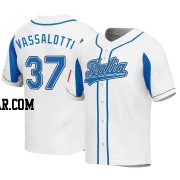 Michele Vassalotti Men's Italy Baseball White Replica 2023 World Baseball Classic Jersey