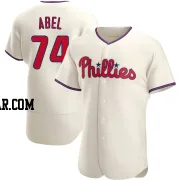 Mick Abel Men's Philadelphia Phillies Cream Authentic Alternate Jersey