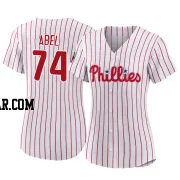 Mick Abel Women's Philadelphia Phillies White Authentic 2022 World Series Home Jersey