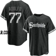 Micker Adolfo Men's Chicago White Sox Black Replica 2021 City Connect Jersey