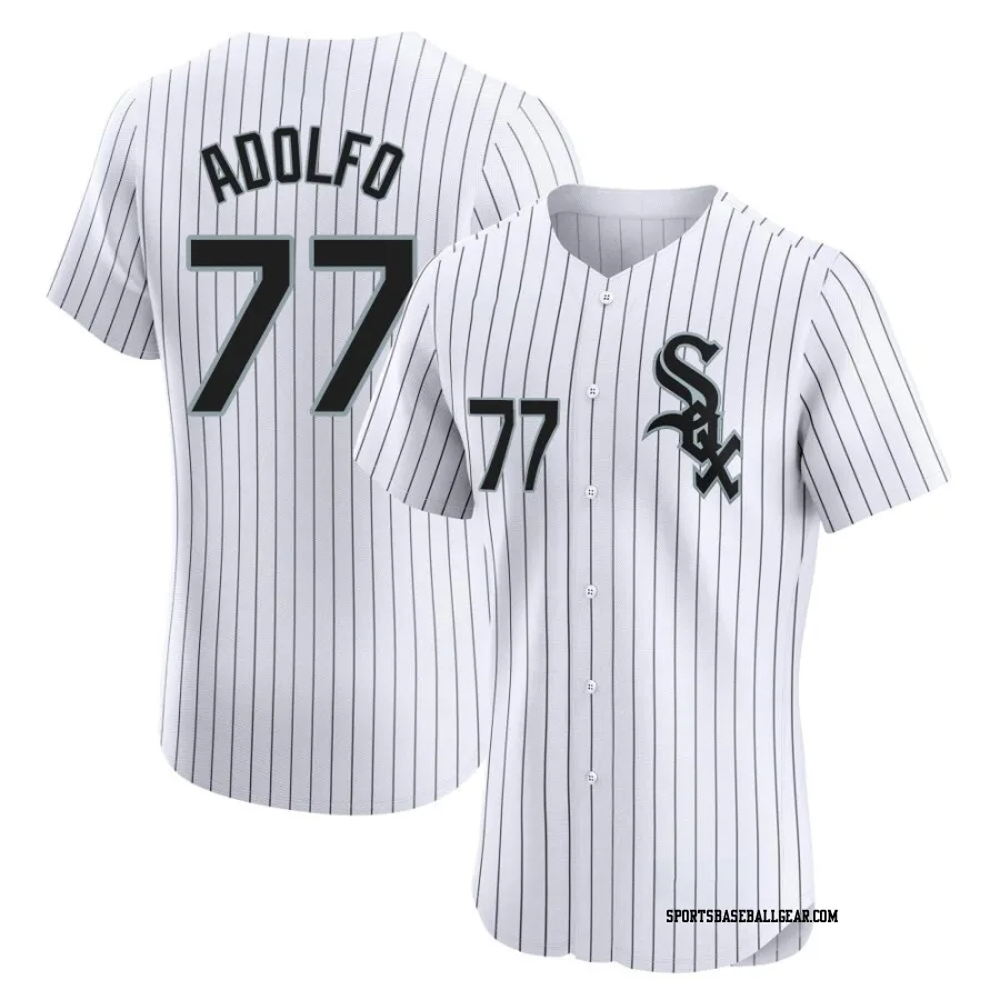 Micker Adolfo Men's Chicago White Sox White Elite Home Jersey