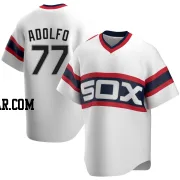 Micker Adolfo Men's Chicago White Sox White Replica Cooperstown Collection Jersey