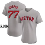 Mickey Gasper Men's Boston Red Sox Gray Elite Road Jersey