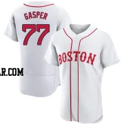 Mickey Gasper Men's Boston Red Sox White Authentic 2021 Patriots' Day Jersey