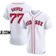 Mickey Gasper Men's Boston Red Sox White Elite Home Jersey