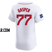 Mickey Gasper Men's Boston Red Sox White Elite Home Patch Jersey