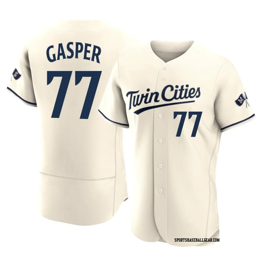 Mickey Gasper Men's Minnesota Twins Cream Authentic Alternate 2023 Jersey