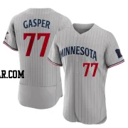 Mickey Gasper Men's Minnesota Twins Gray Authentic Road Jersey