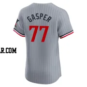 Mickey Gasper Men's Minnesota Twins Gray Elite Road Jersey