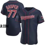 Mickey Gasper Men's Minnesota Twins Navy Authentic Alternate 60th Season Jersey