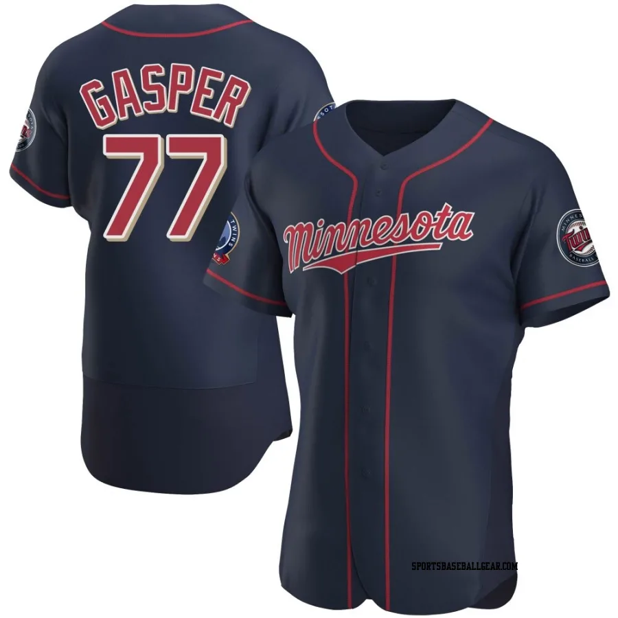 Mickey Gasper Men's Minnesota Twins Navy Authentic Alternate 60th Season Jersey