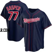 Mickey Gasper Men's Minnesota Twins Navy Replica Alternate Team Jersey