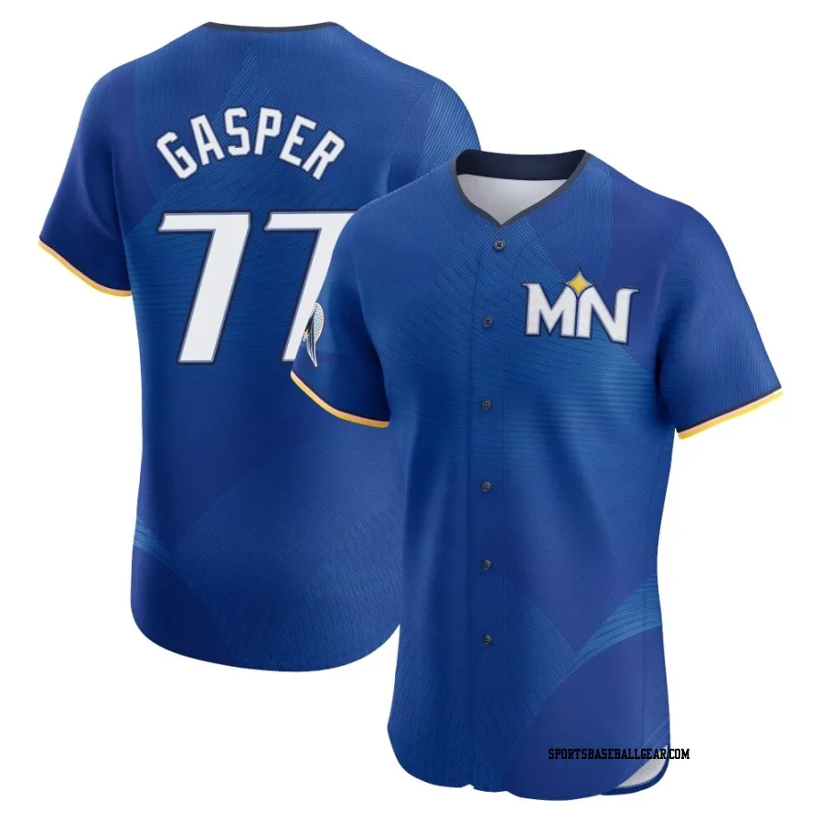 Mickey Gasper Men's Minnesota Twins Royal Elite 2024 City Connect Jersey