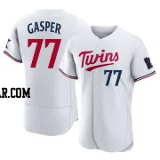 Mickey Gasper Men's Minnesota Twins White Authentic Home Jersey