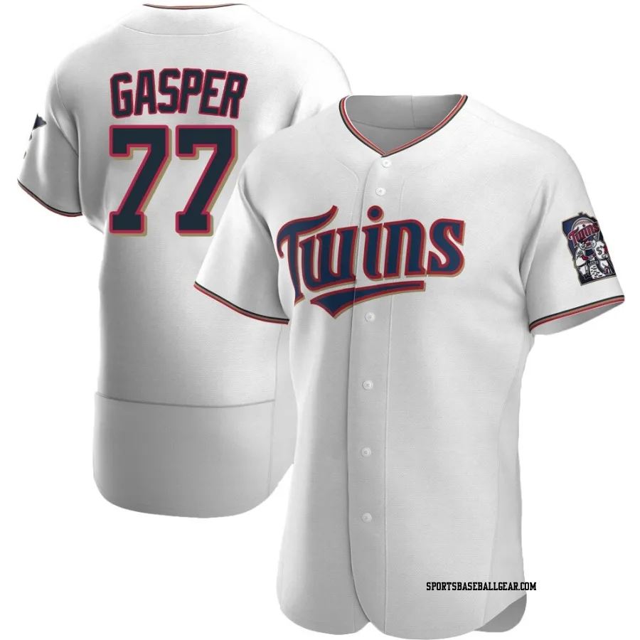 Mickey Gasper Men's Minnesota Twins White Authentic Home Jersey