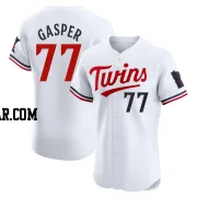 Mickey Gasper Men's Minnesota Twins White Elite Home Jersey