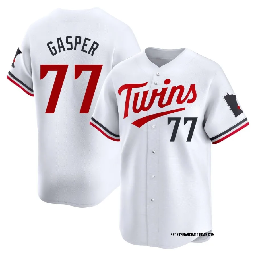 Mickey Gasper Men's Minnesota Twins White Limited Home Jersey