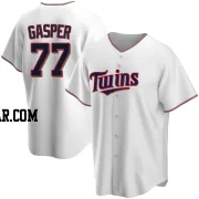 Mickey Gasper Men's Minnesota Twins White Replica Home Jersey