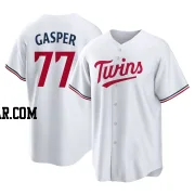 Mickey Gasper Men's Minnesota Twins White Replica Home Jersey