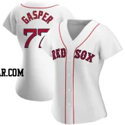 Mickey Gasper Women's Boston Red Sox White Authentic Home Jersey