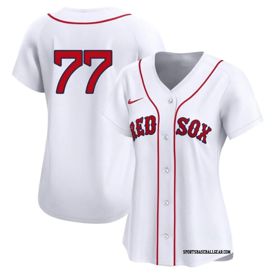 Mickey Gasper Women's Boston Red Sox White Limited 2nd Home Jersey