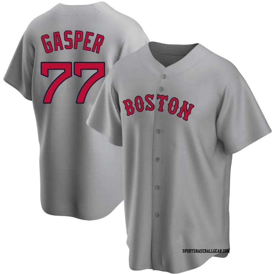 Mickey Gasper Youth Boston Red Sox Gray Replica Road Jersey