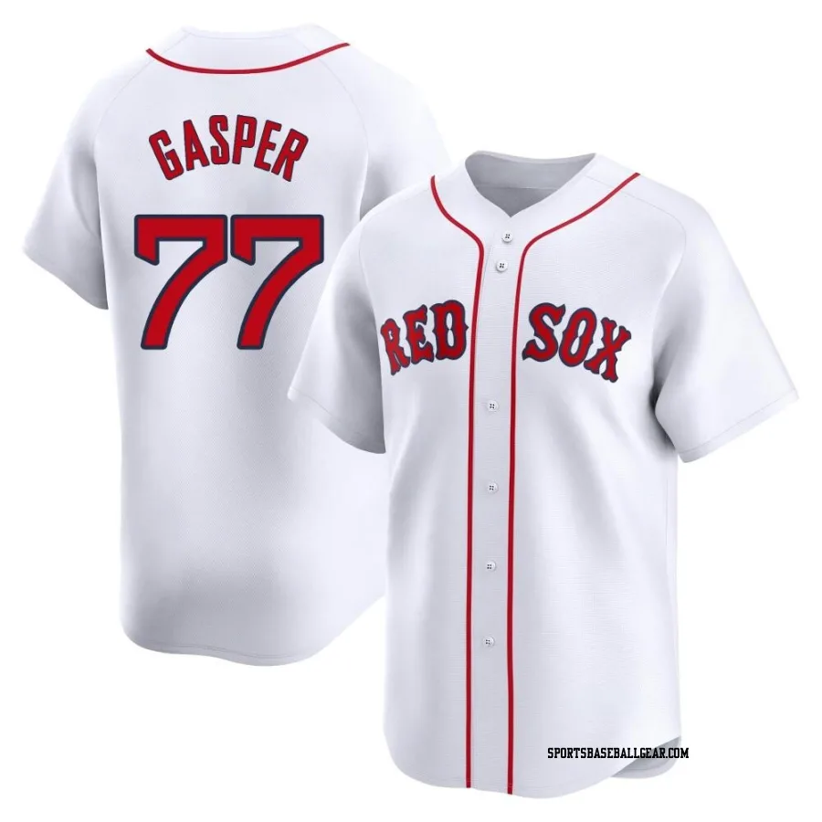 Mickey Gasper Youth Boston Red Sox White Limited Home Jersey