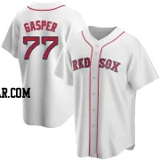 Mickey Gasper Youth Boston Red Sox White Replica Home Jersey