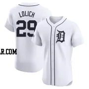 Mickey Lolich Men's Detroit Tigers White Elite Home Patch Jersey