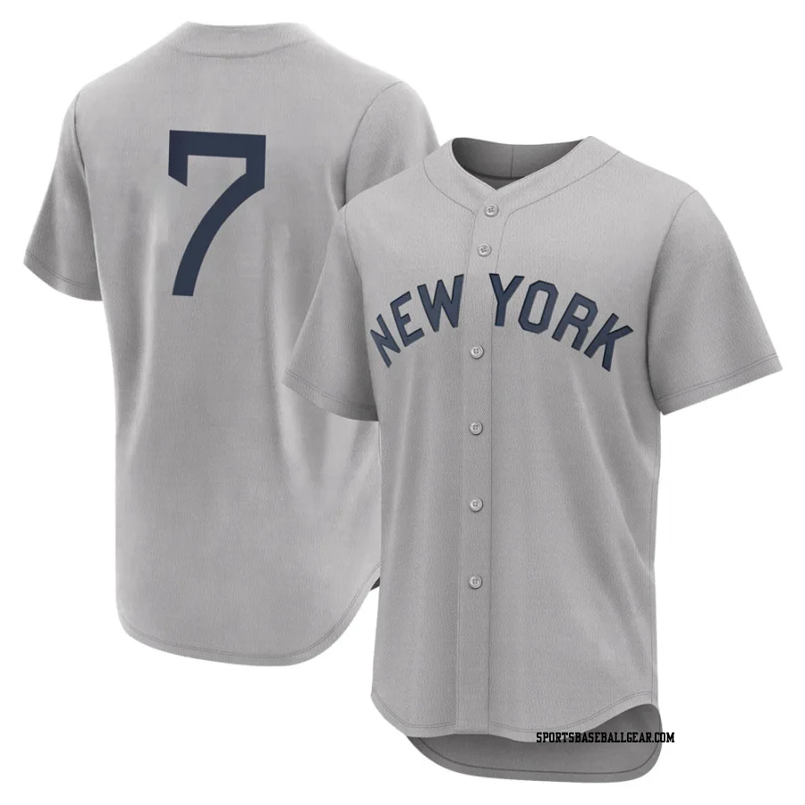 Mickey Mantle Men's New York Yankees Gray Authentic 2021 Field of Dreams Jersey