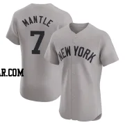 Mickey Mantle Men's New York Yankees Gray Elite Road Jersey