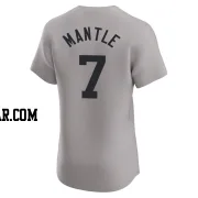 Mickey Mantle Men's New York Yankees Gray Elite Road Jersey