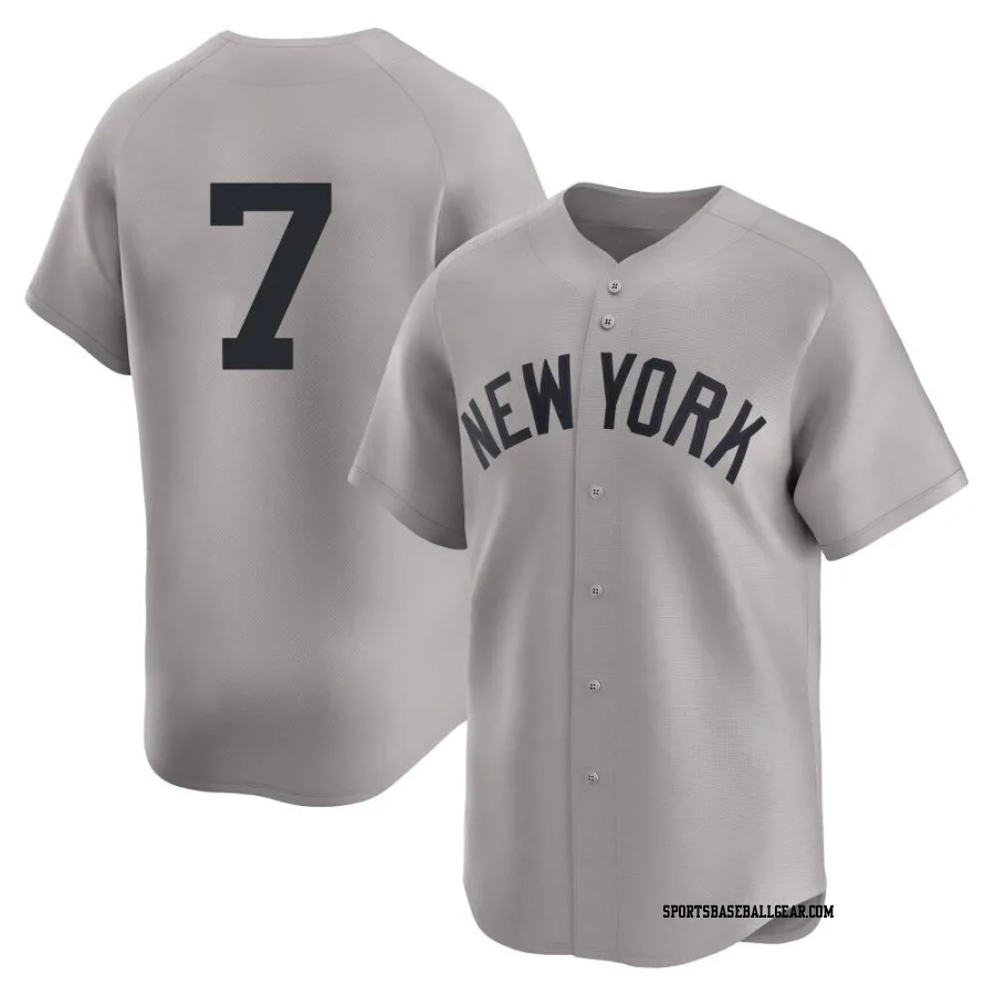 Mickey Mantle Men's New York Yankees Gray Limited Away 2nd Jersey