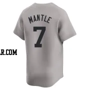 Mickey Mantle Men's New York Yankees Gray Limited Away Jersey