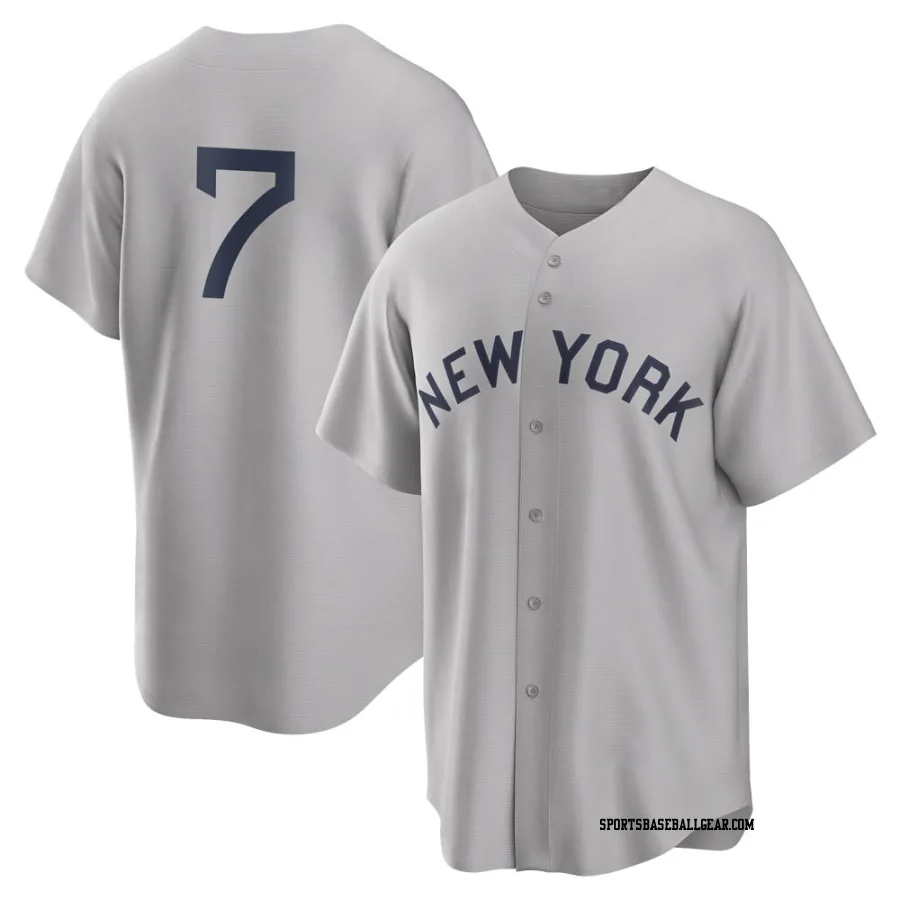 Mickey Mantle Men's New York Yankees Gray Replica 2021 Field of Dreams Jersey