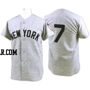 Mickey Mantle Men's New York Yankees Grey Authentic 1951 Throwback Jersey