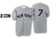 Mickey Mantle Men's New York Yankees Grey Authentic 1952 Throwback Jersey