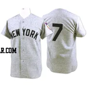 Mickey Mantle Men's New York Yankees Grey Replica 1951 Throwback Jersey