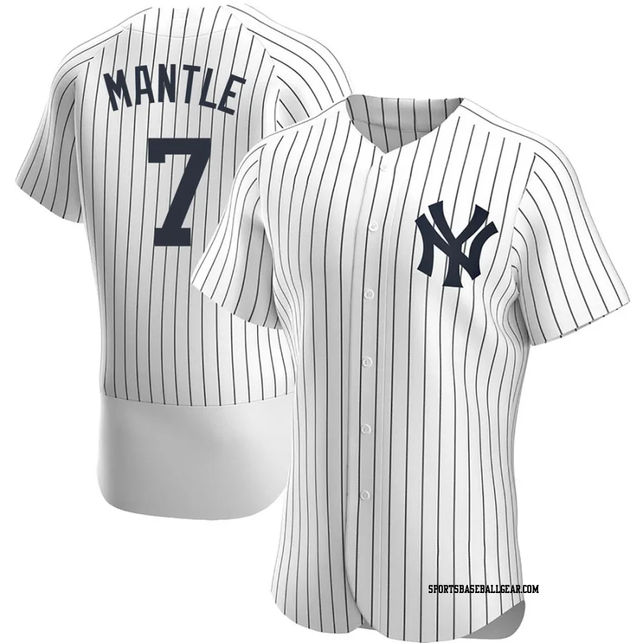 Mickey Mantle Men's New York Yankees White Authentic Home Jersey