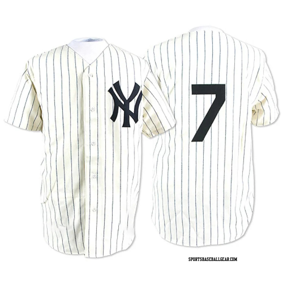 Mickey Mantle Men's New York Yankees White Authentic Throwback Jersey