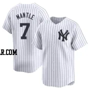 Mickey Mantle Men's New York Yankees White Limited Yankee Home Jersey