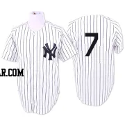 Mickey Mantle Men's New York Yankees White Replica 1951 Throwback Jersey