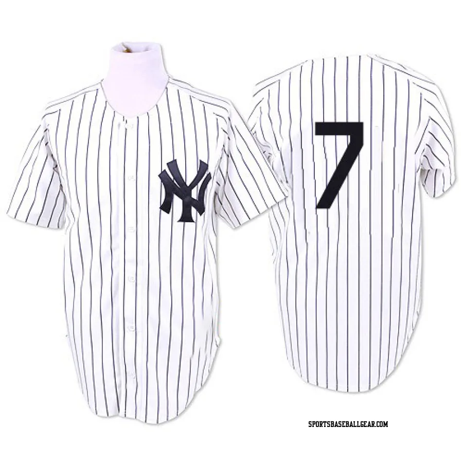 Mickey Mantle Men's New York Yankees White Replica 1951 Throwback Jersey