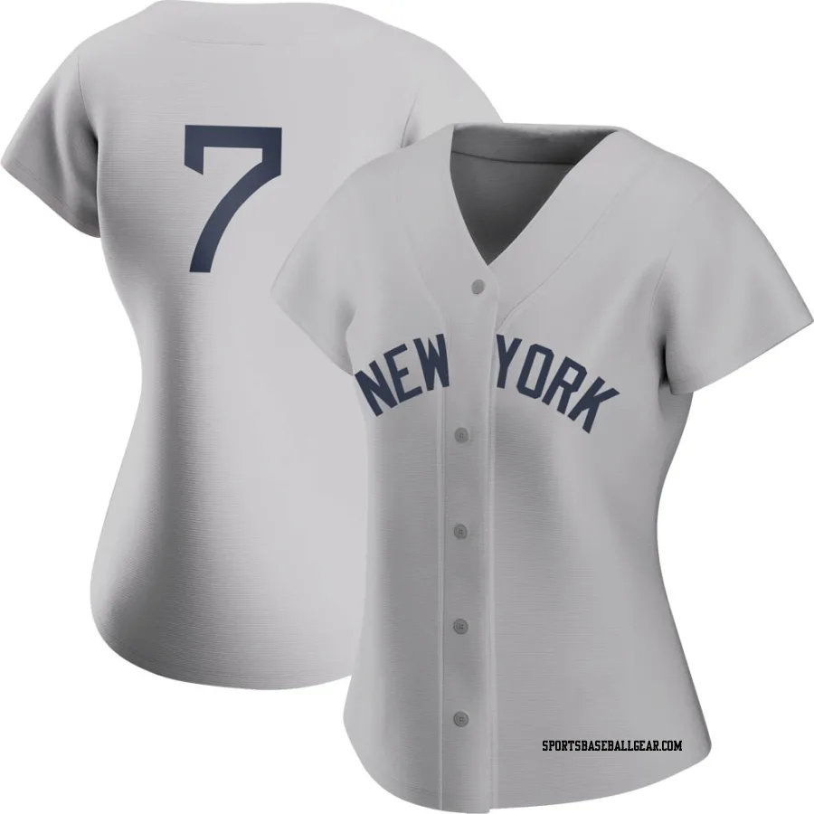 Mickey Mantle Women's New York Yankees Gray Authentic 2021 Field of Dreams Jersey