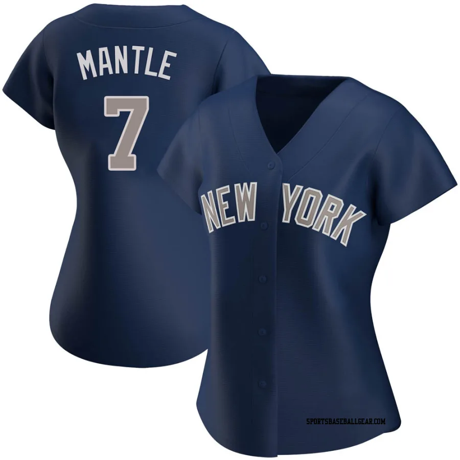 Mickey Mantle Women's New York Yankees Navy Authentic Alternate Jersey