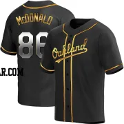 Mickey McDonald Men's Oakland Athletics Black Golden Replica Alternate Jersey