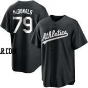 Mickey McDonald Men's Oakland Athletics Black/White Replica Jersey