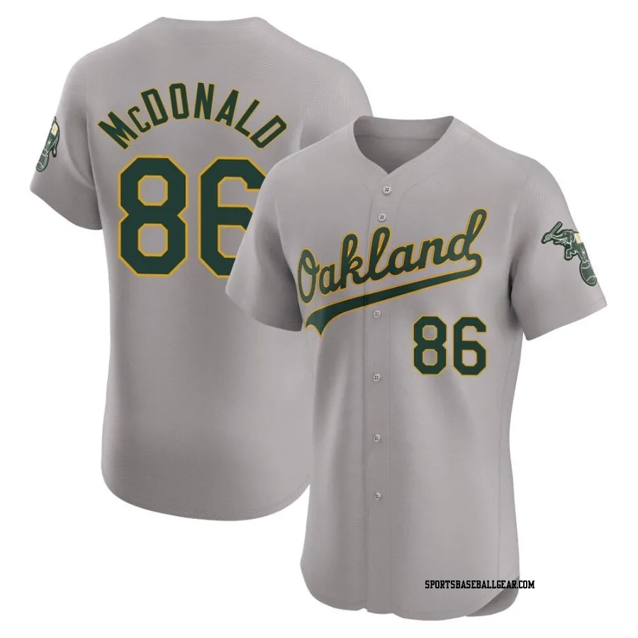 Mickey McDonald Men's Oakland Athletics Gray Elite Road Jersey