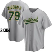 Mickey McDonald Men's Oakland Athletics Gray Replica Road Jersey