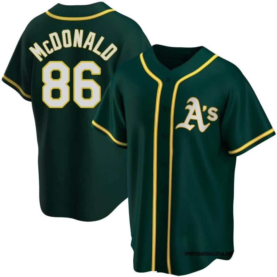 Mickey McDonald Men's Oakland Athletics Green Replica Alternate Jersey